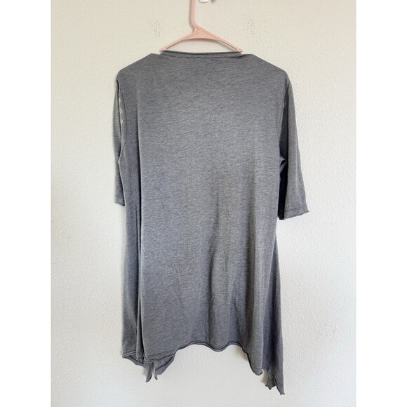 Johnny Was Floral Embroidered V Neck Tunic Blouse Top SZ M Boho Hippie Colorful - Picture 2 of 11